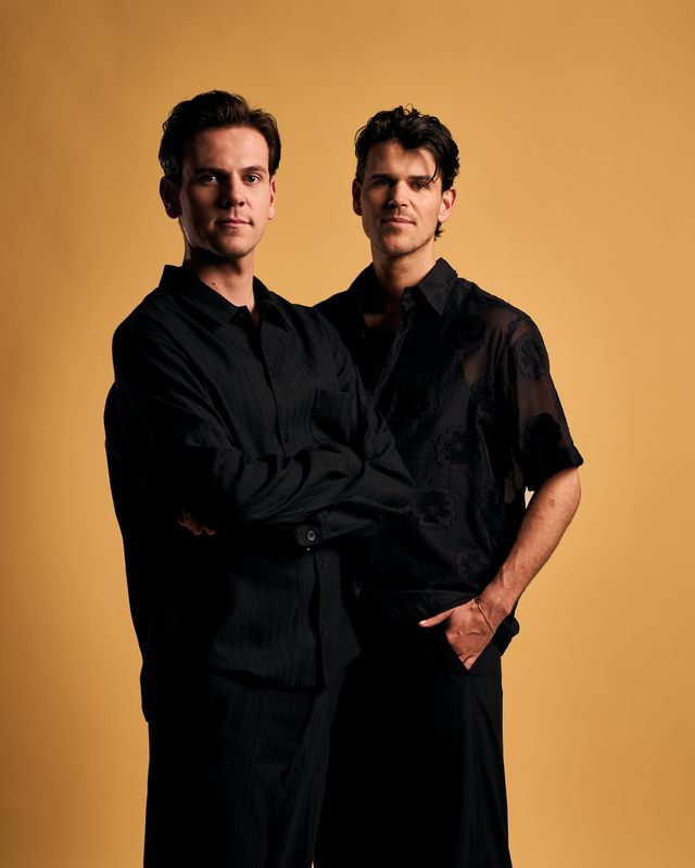 Foto van Joost & Sander voor bij Schijndel aan Zee